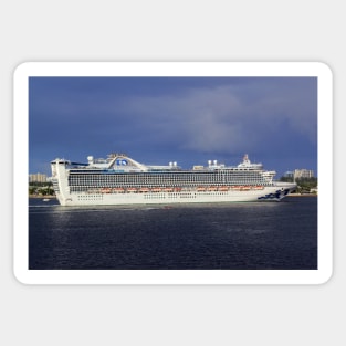 Caribbean Princess departing Port Everglades Sticker